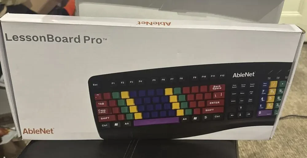 Ablenet Training, Learning Student Teaching Keyboard USB, Color Coded